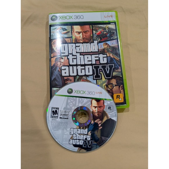 Rockstar Games Other - Rockstar Grand Theft Auto IV Xbox 360 Game NTSC M Rating Green Case GTA 4